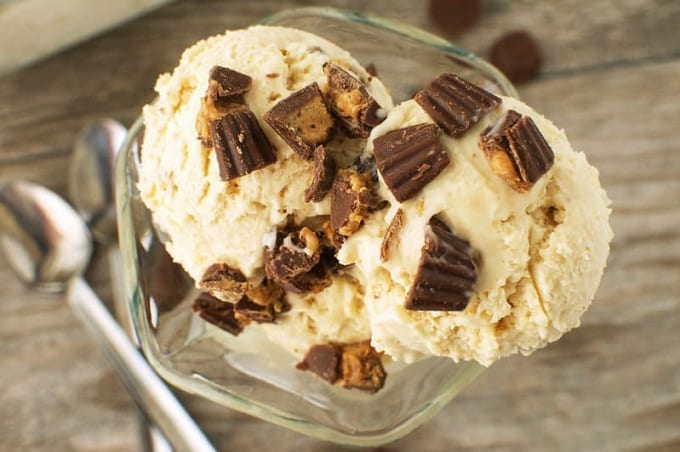 Peanut Butter Cups On Ice Cream