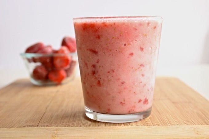Glass Of Strawberry Smoothie